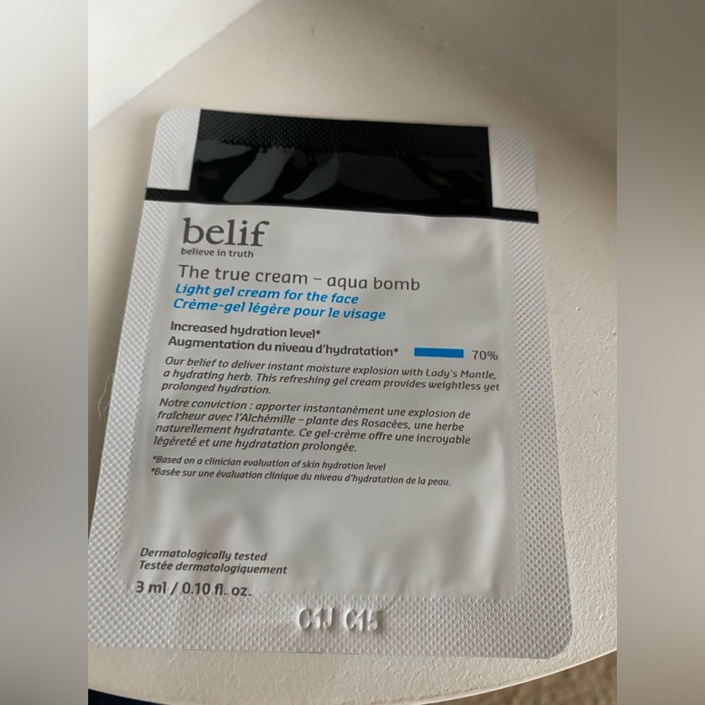 Belif the true cream- aqua bomb gel cream SAMPLE